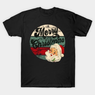 Vintage Santa Claus - Merry Christmas - Face Old Fashioned T-Shirt